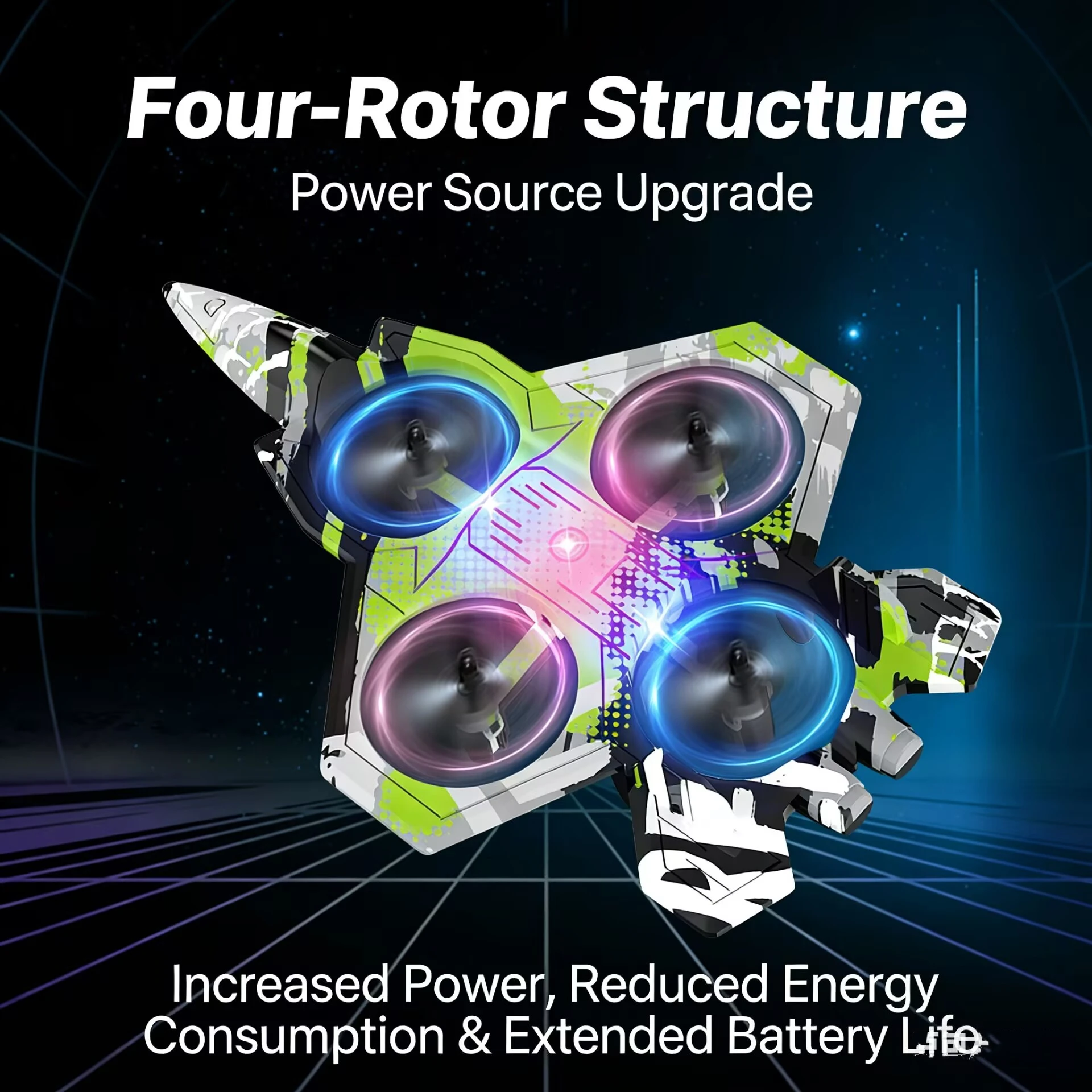 foam aircraft High - Performance stunt intelligent fixed height hover 360 ° turn remote LED lights control fighter toy toy