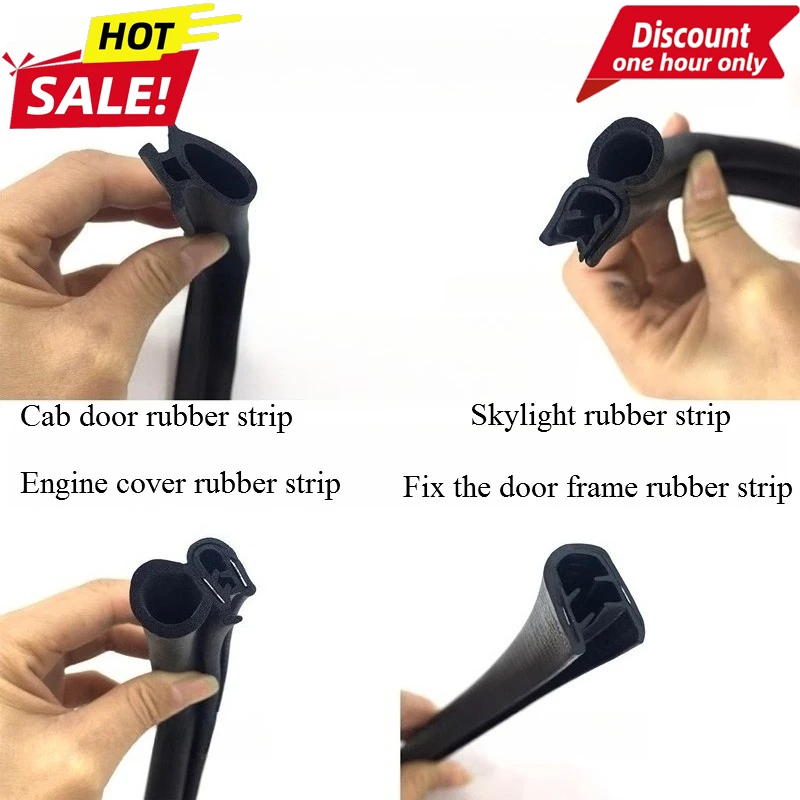

Excavator Glass Frame Rubber Strip for CAT Hitachi Komatsu Doosan Daewoo Cab Cover Door Universal Rubber Strip Accessories