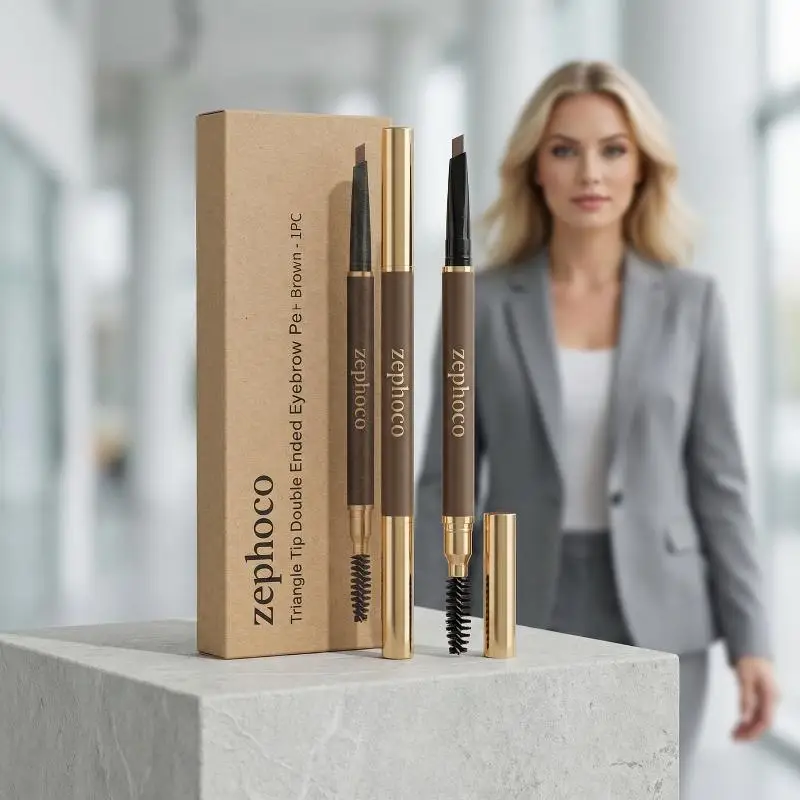 Waterproof Brown Eyebrow Pencil 2 in  Rotating Long Lasting for  Natural Look and All Day Wear