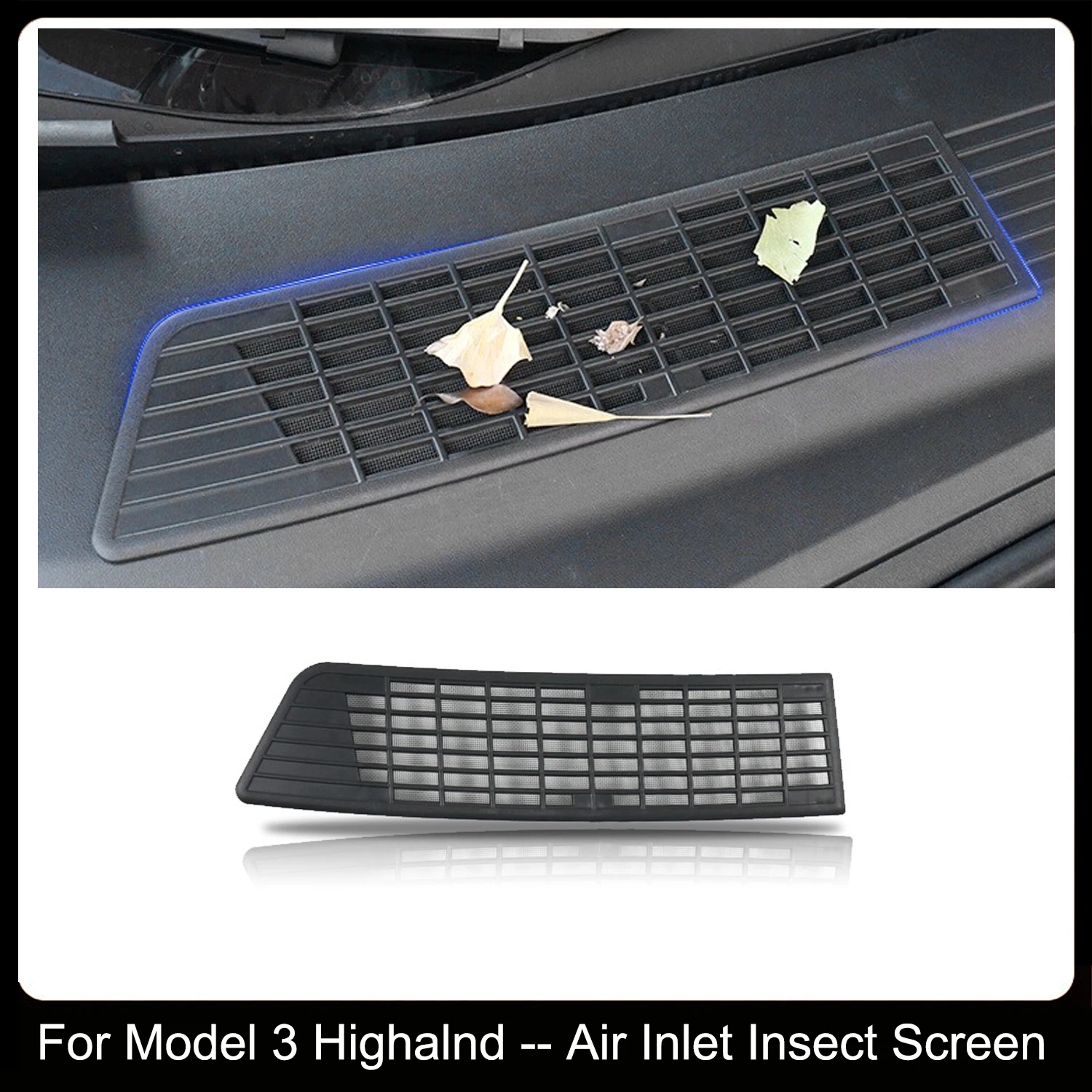 whiteforce Für Tesla Modell 3, Highland Frontschürze Grill Mesh Lufteinlass Vent Abdeckung Grille Wachen Schutz Anti-insekten Net zubehör 7