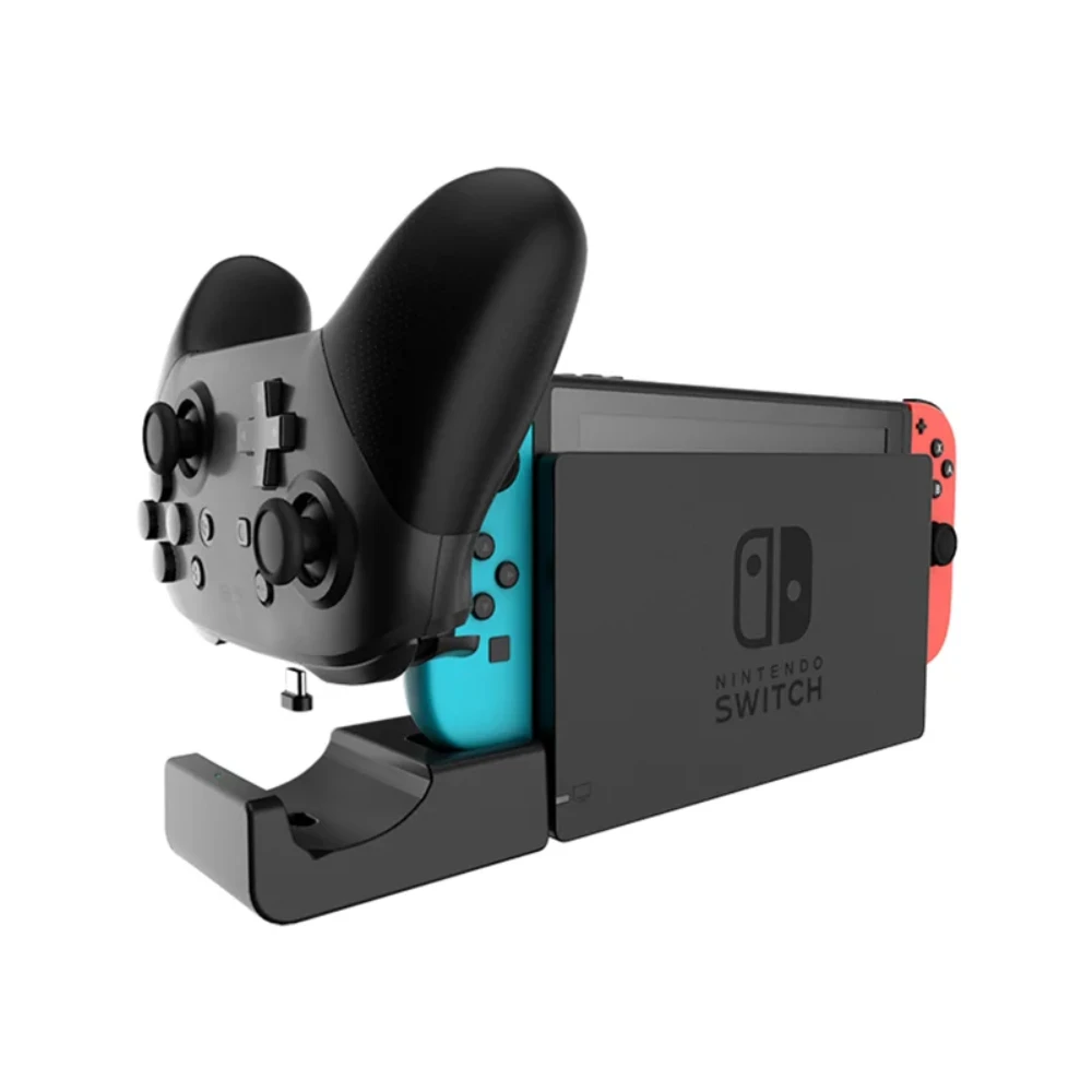 Switch Pro Controller Grip Charging Stand, Mini Portable Base Charger