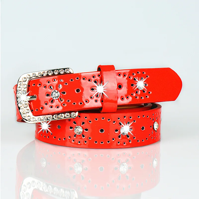 Korean Version of Women's Inlaid Hollow Rhinestone Belt Versatile Fashion Youth Belt