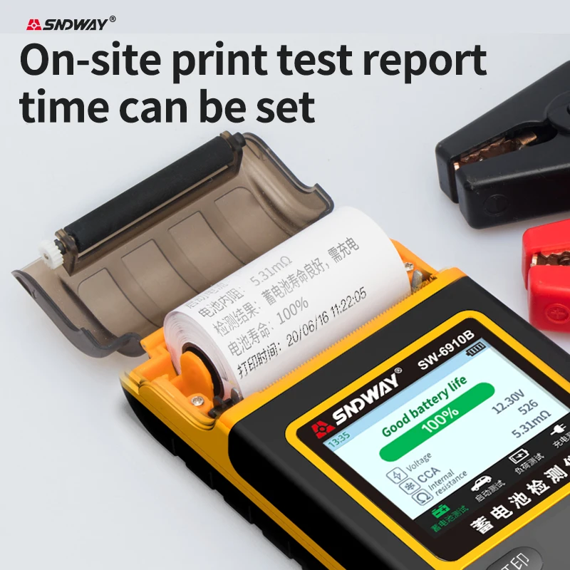 SNDWAYIntegrated stampa 12 v24v auto tester batteria display digitale durata della batteria universale tester di scarico riparatore SW-6910B
