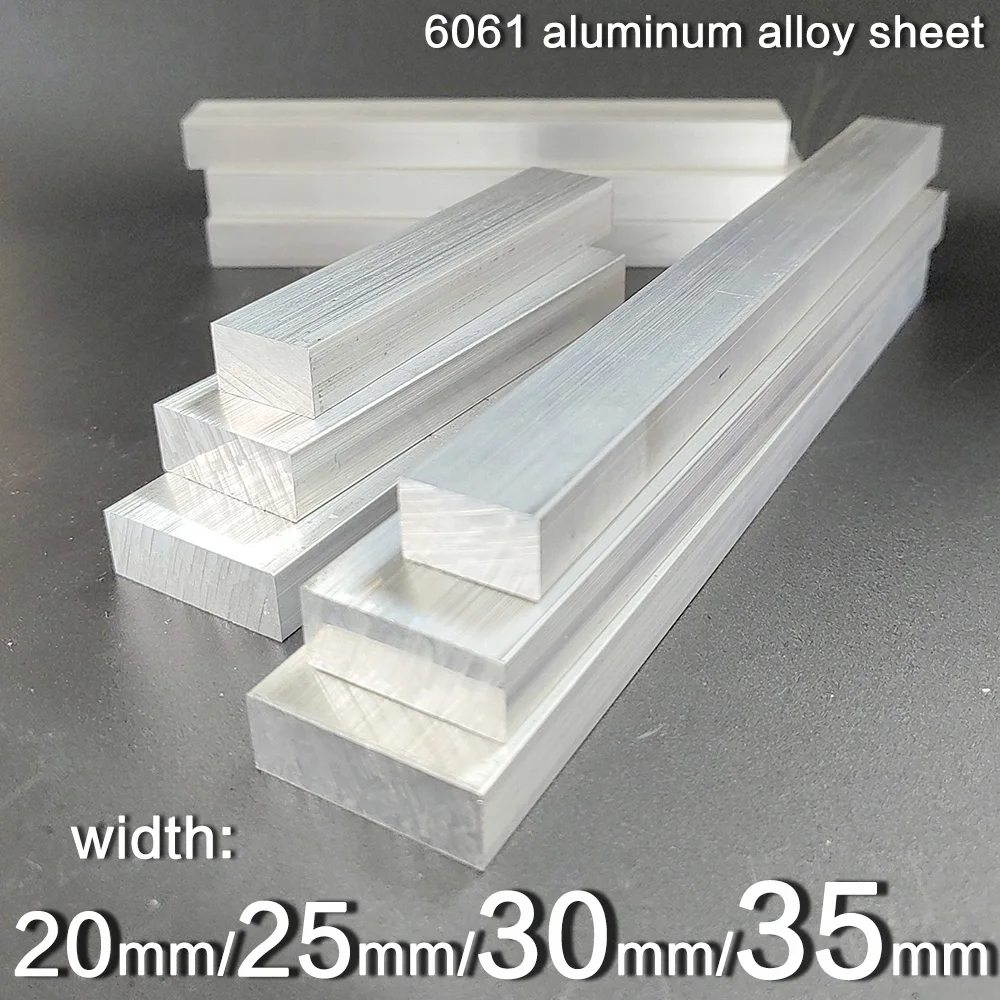 6061 Aluminum Alloy Flat Bar Thickness 12mm Width 20mm 25mm 30mm 35mm  Length  100mm 150mm 200mm 300mm