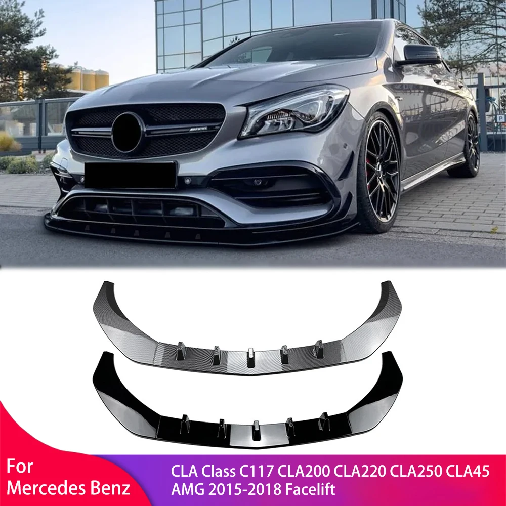 

Сплиттер для переднего бампера Mercedes Benz CLA Class C117 CLA200 CLA220 CLA250 CLA45 AMG 2015-2018 Facelift