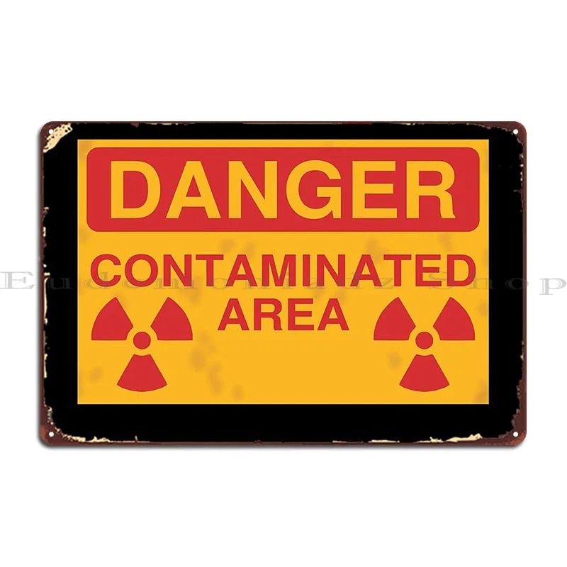 Half Life 2 Danger Contaminated Area Sign Metal Sign Plaques Wall Decor Garage Pub Print Wall Cave Tin Sign Poster