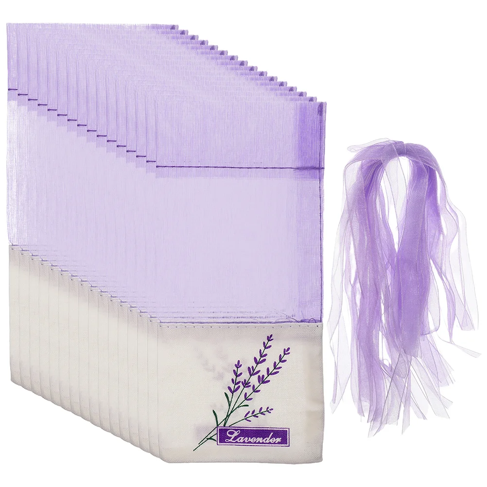 50 Pcs Vosarea Lavender Empty Sachet Bags Spice Sachets Perfume Drawstring Cotton DIY Scent