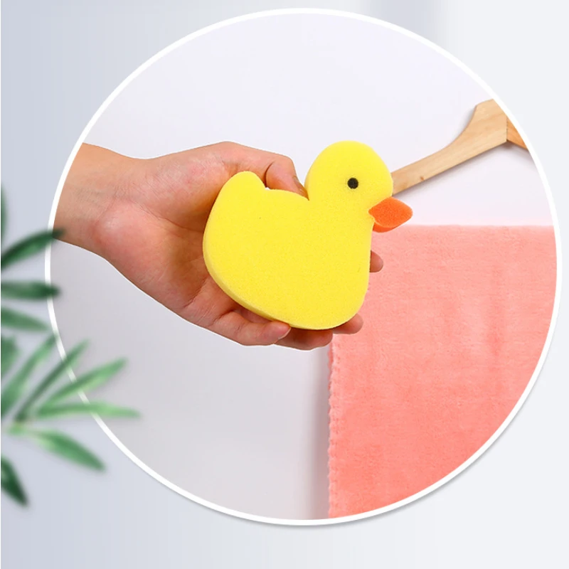 Baby Bath Sponge Children Animal Shape Sponge Wipe Newborn Cartoon Duck Bath Towel Baby Supplies Bath Baby Stuff Sponge Newborn