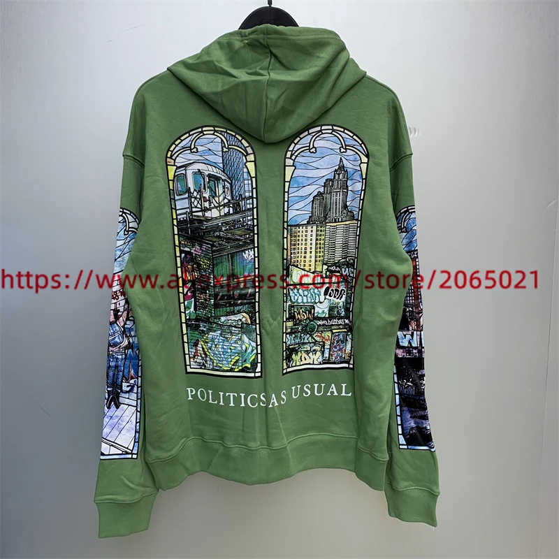 Green WHO DECIDES WAR Politics As Usual Hoodie Men Women Best Quality Streetwear Casual Pullover