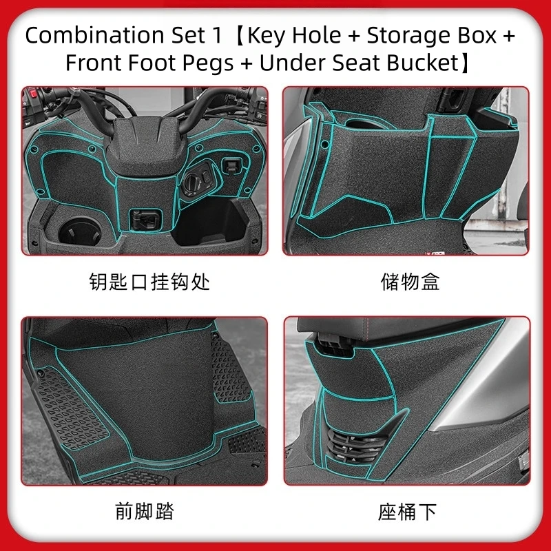 For Haojue ADX125 2024 Model Thickened Full‑Set Armor Stickers Multi‑Position Anti‑Scratch Decals Mod Accessories