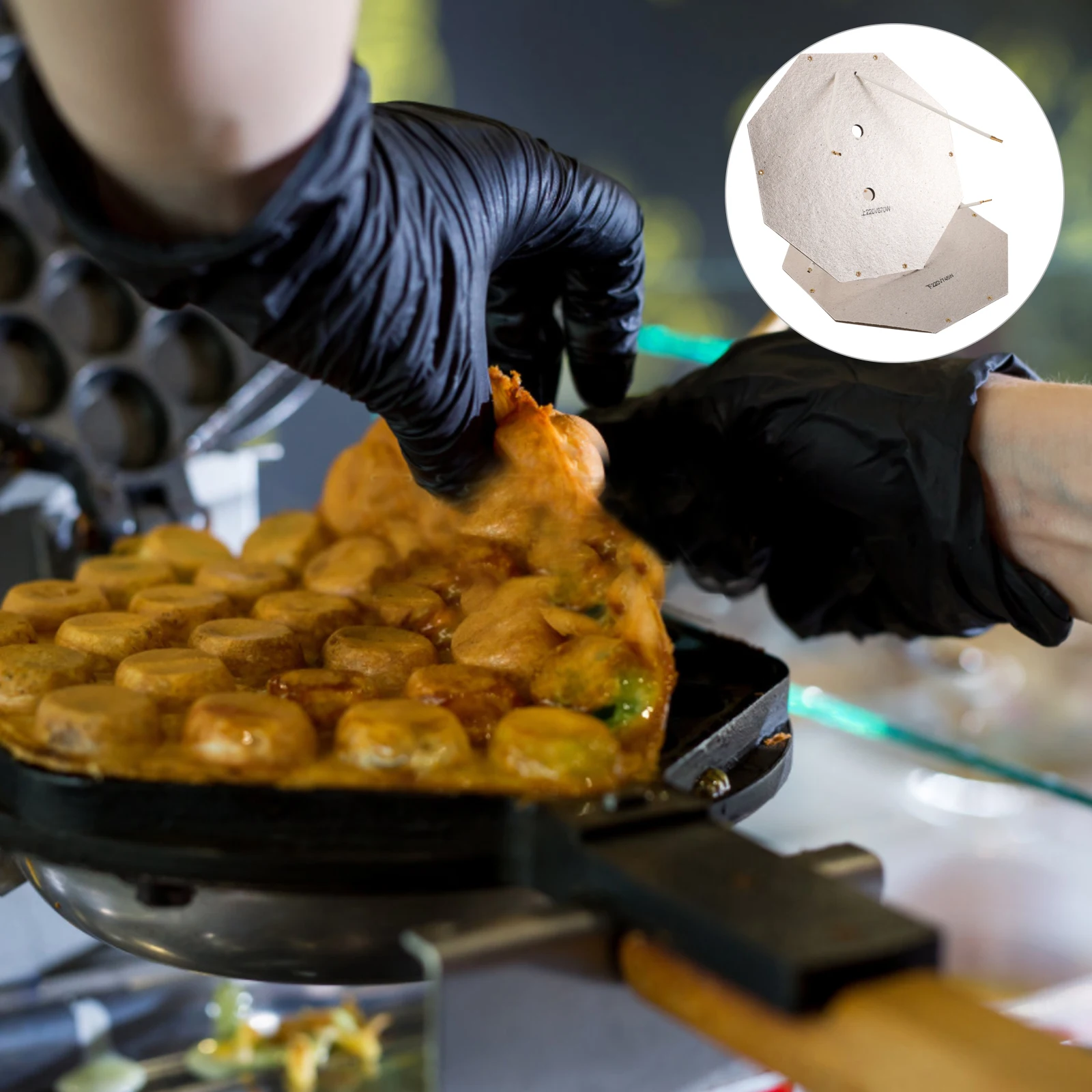 

1 set 1 Set Waffle Maker Heat Plate Mica Heating Sheet Conduction Plate Large Capacity Replacement Repairing Kit For