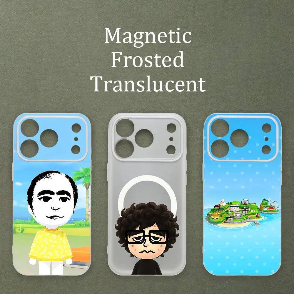 

T-TomodachiS L-Life Matte Frosted Semi-transparent Magnetic TPU Case For iPhone 17 11 13 14 15 16 12 Pro Max