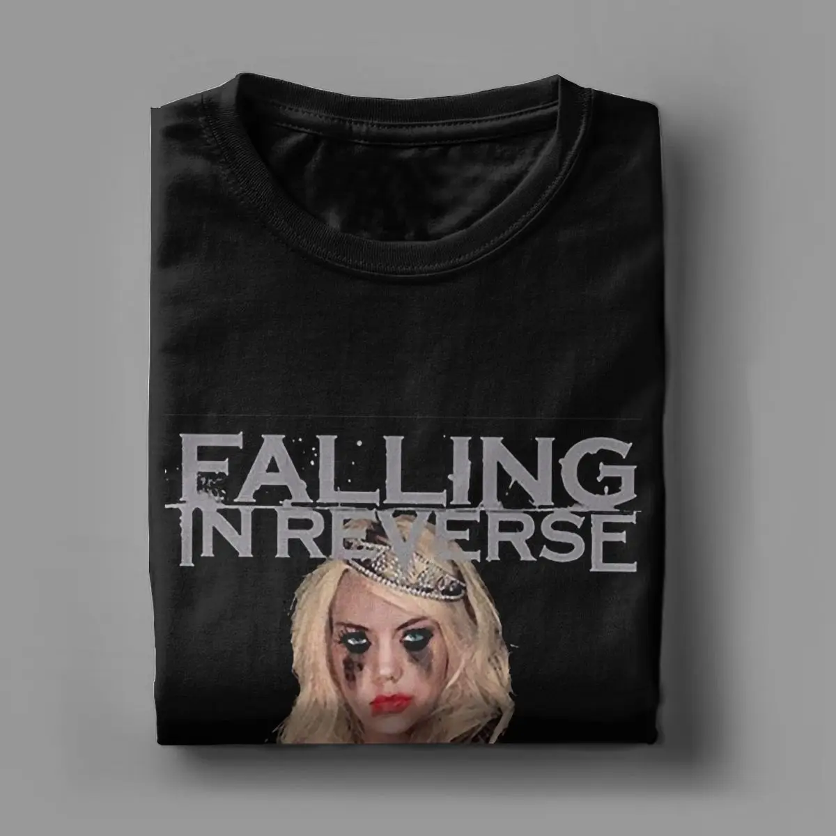 تي شيرت رجالي بأكمام قصيرة ، يتساقط في الاتجاه المعاكس ، ياقة مستديرة عتيقة ، فرقة موسيقية ، تيشيرتات مضحكة ، ملابس بمقاس كبير ، قطن #4