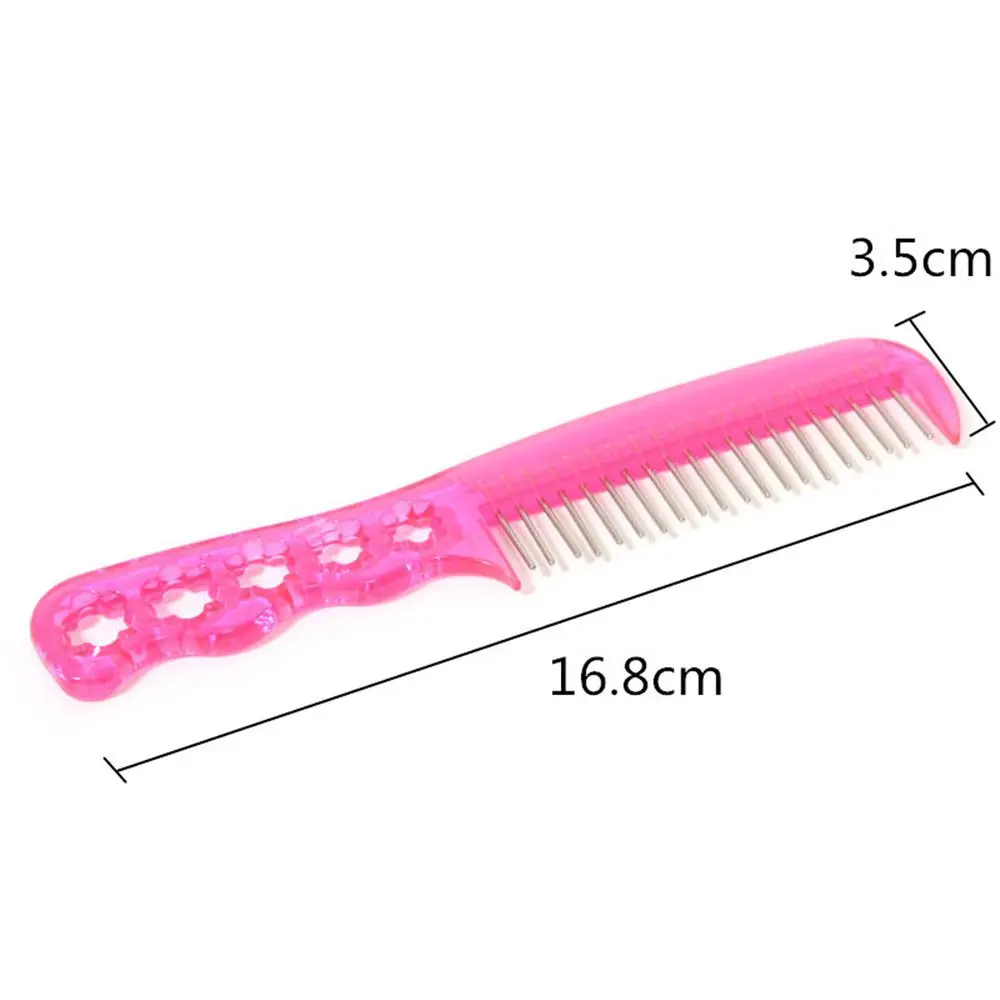 New Hot Anti-static Wig Comb Handle Women Styling Wig Tool Comb Steel Tooth