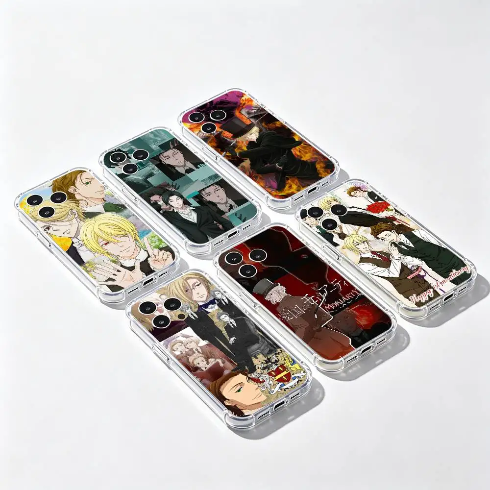

Anime M-Moriarty The Patriot Phone Case Transparent IMD For IPhone 17 16 15 14 13 12 11 PRO MAX PLUS Mini Soft Cover