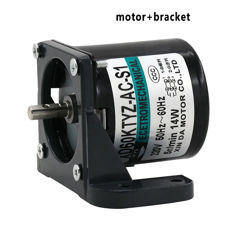 Motore sincrono AC ad asse centrale 60ktyz + staffa 220V 14W 2.5rpm -80rpm Micro motoriduttore motore a magnete permanente