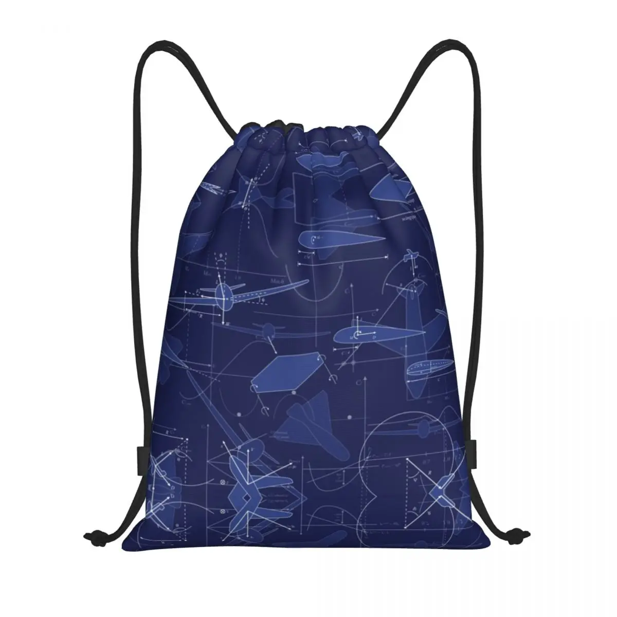 Aviation Airplane Aerodynamics Drawstring Backpack Women Men Gym Sport Sackpack Portable Pilot Air Fighter Shopping Bag Sack