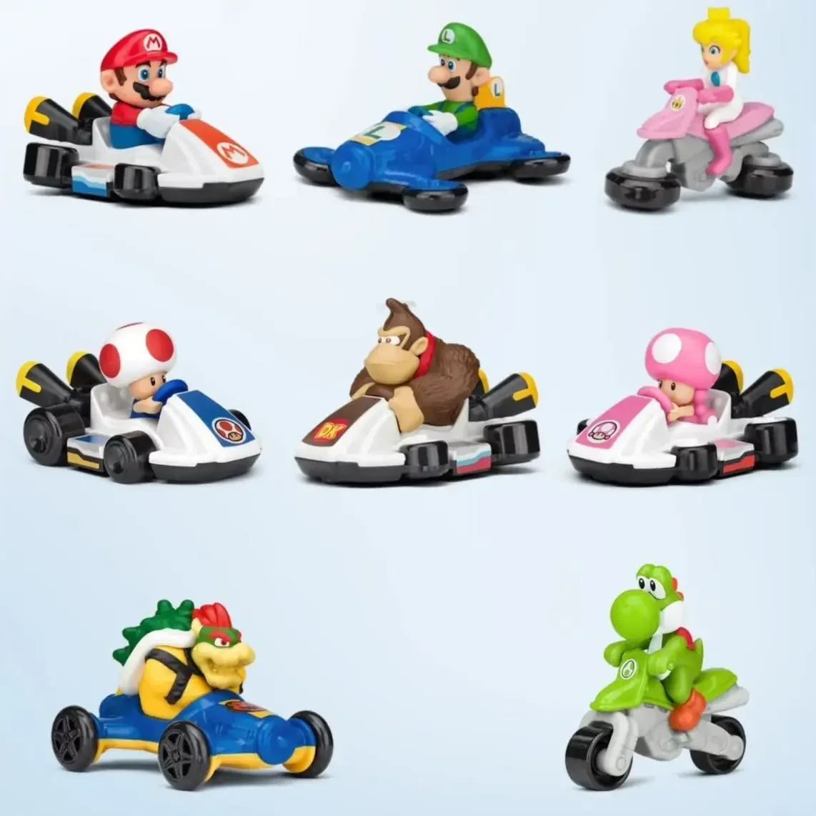 McDonald Series Mario Kart Happy Meal Toys Figure Collectible Model Doll Desk Decoration Toys for Children Christmas Gifts