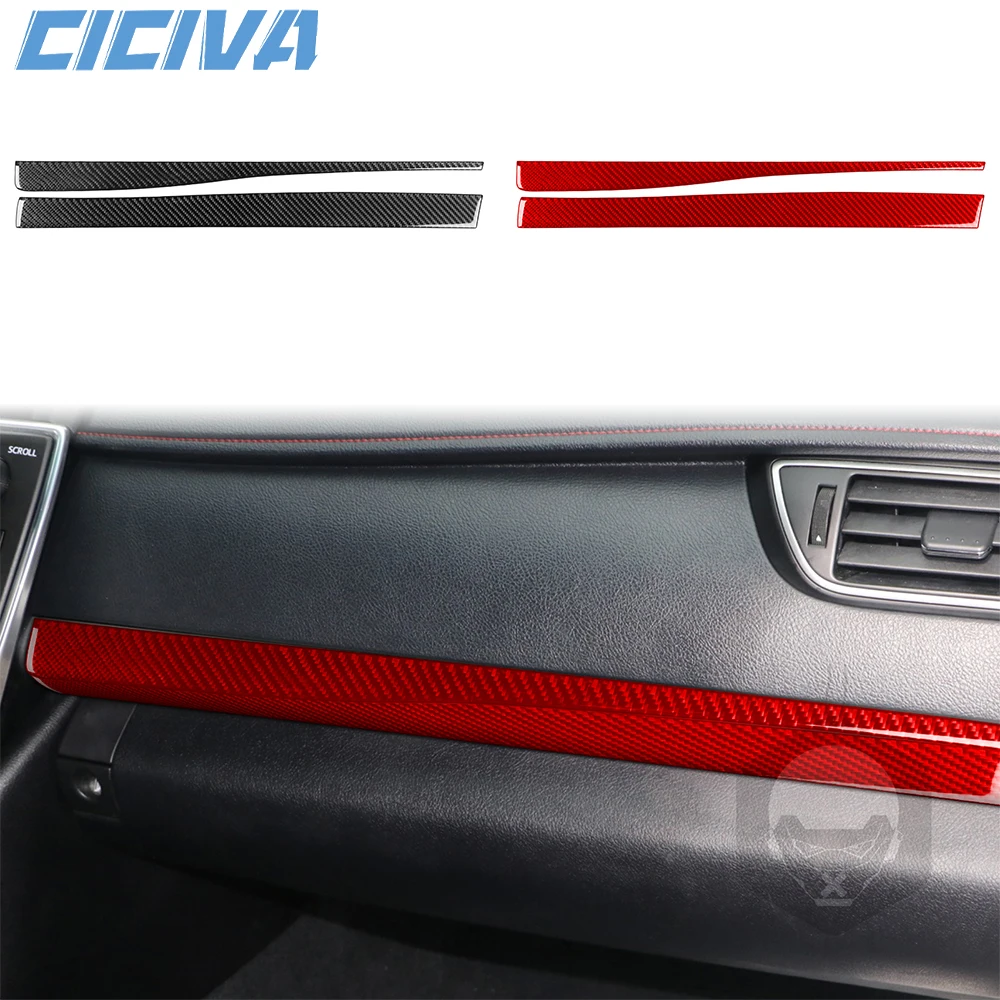 

For Toyota Camry 2015-2017 Carbon Fiber Co-driver Instrument Panel Decoration strip Car inside Trim Accessories Sticker