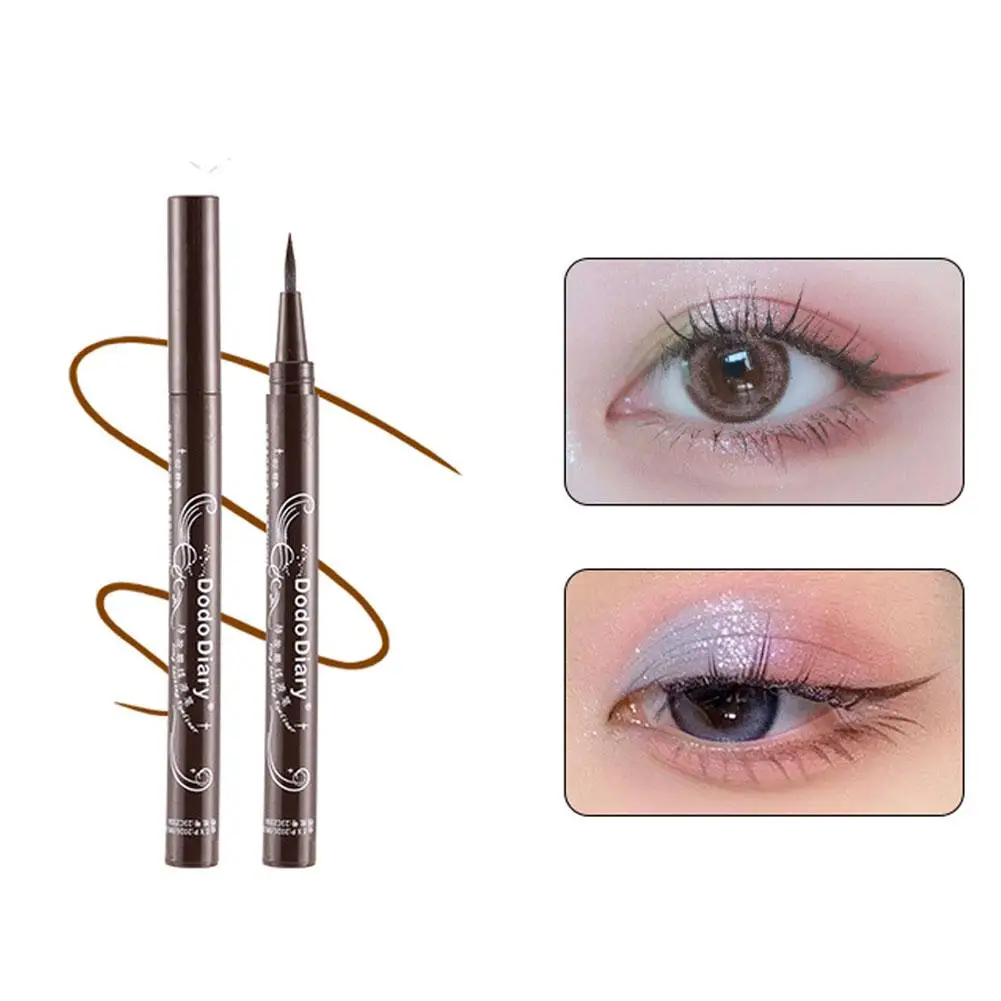 For Waterproof Ultra-thin Liquid Eyeliner Korean Makeup For Quick Dry Smooth Eye Liner Long Last Lower Eyelash Pen Cosmetic U5r3