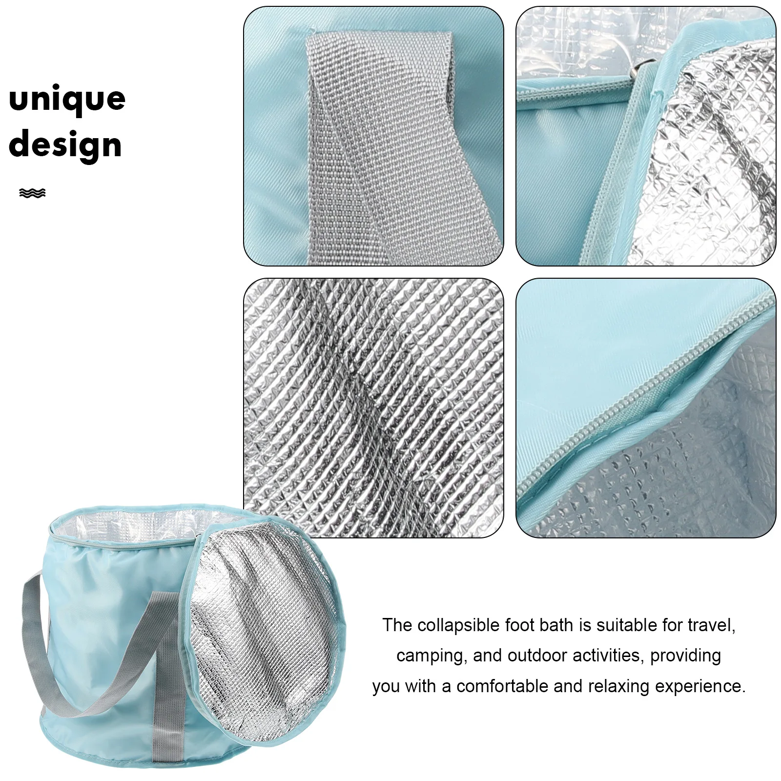 

Portable Foot Soak Tub Compact Lightweight Foot Bath Basin for Camping Hiking Spa Experience Foldable Design