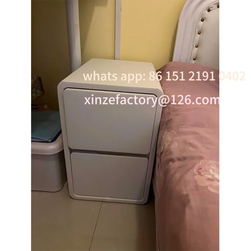 Customizable Solid Wood Bedside Table Drawers No-Leg Design Small Nightstand for Bedroom Minimalist Narrow Storage