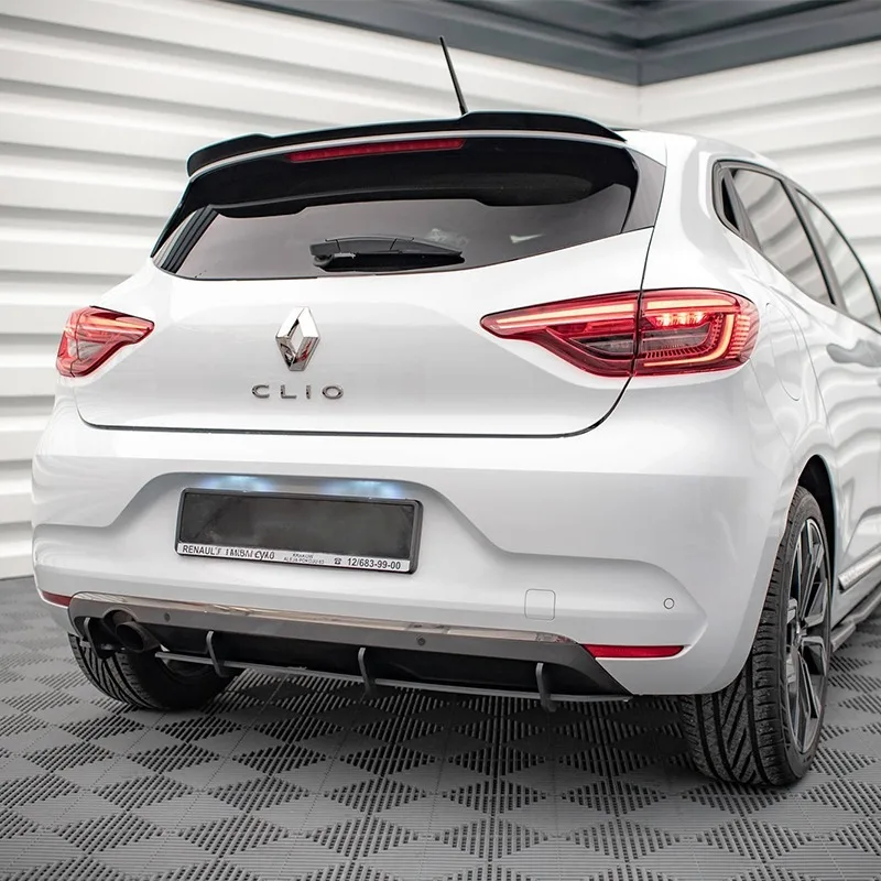 

For Renault Clio Mk5 Standard / RS-Line 2019-2023 TCe SCe dCi MAXTON Style Rear Spoiler Cap Rear Roof Lip Spoiler Wing Tuning
