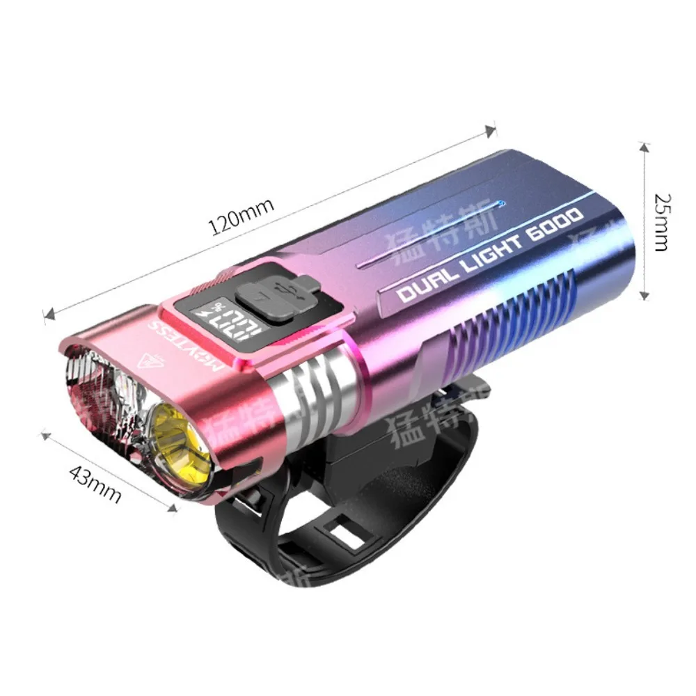 ضوء دراجة LED جديد قابل لإعادة الشحن مقاوم للماء وسهل التركيب ومصباح يدوي للدراجة في الهواء الطلق #6