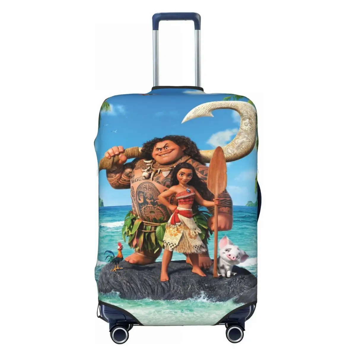 

Пользовательские обои Моана аниме дорожный чехол для багажа моющийся чехол для чемодана протектор подходит для 18-32 дюймов