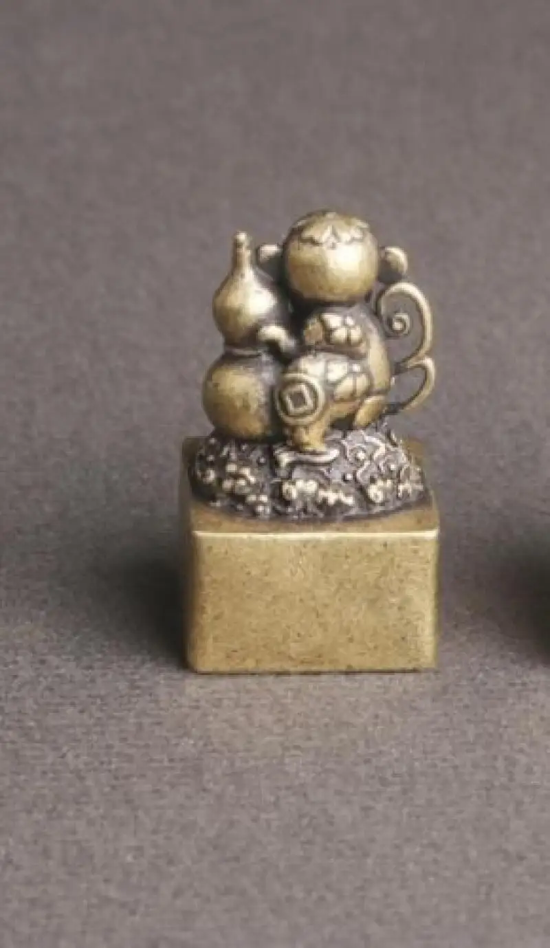 1PCS Art Rare Chinese Collection Hot Toy Copper Monkey Sea Pet Gift Figurines Statues