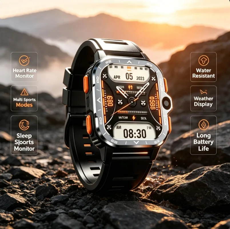 

New Sports Smart Watch, Supports Cellular SIM Card, Tracks Heart Rate & Blood Pressure