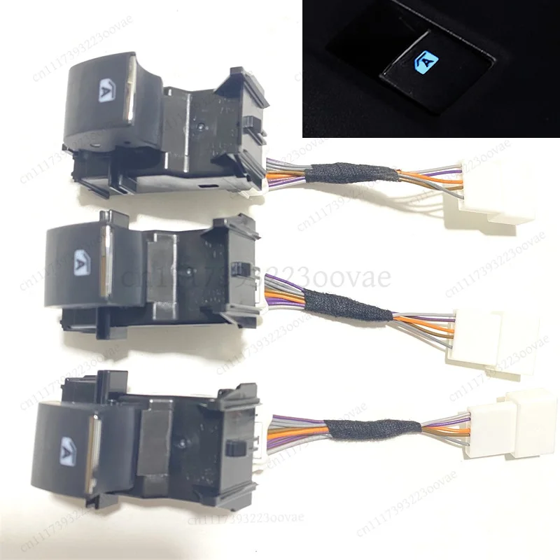 12V Lighted LED Single Window Switch With Cable For RAV4 2019 2020 2021 Car Accessories Auto Parts