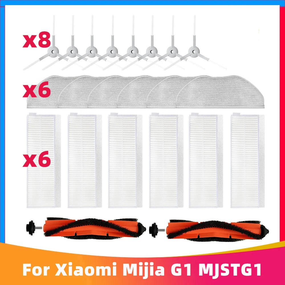 For Xiaomi Mijia G1 MJSTG1 Mi Robot Vacuum Mop Essential SKV4136GL Spare Parts Main Side Brush Hepa Filter Rag Cloth