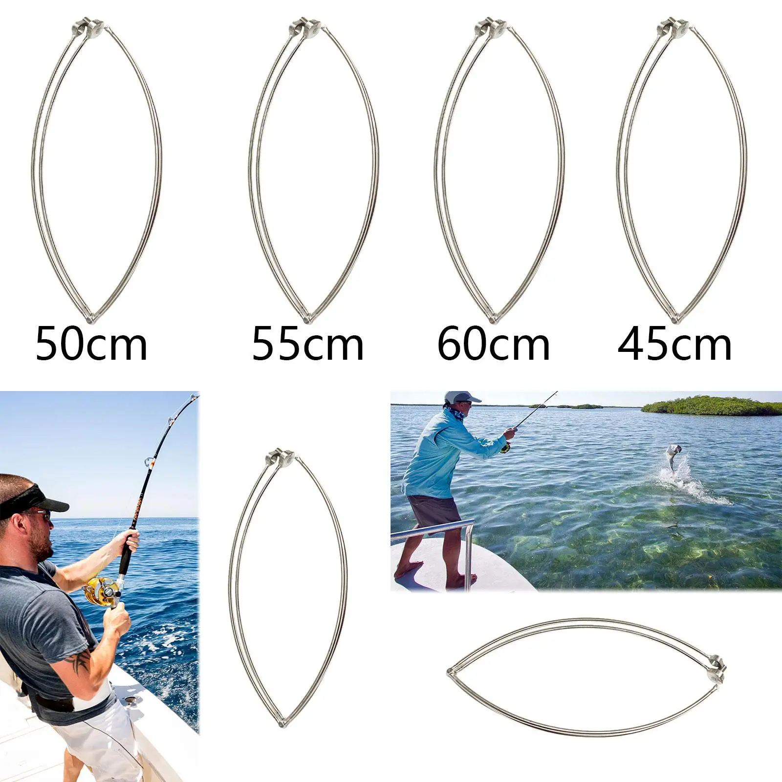 

Rock Fishing Net Ring Fish Catch Net Head Stainless Steel Fishing Net Rod Head Frame for Trout Fishing Catfish Canoe Fly Ocean