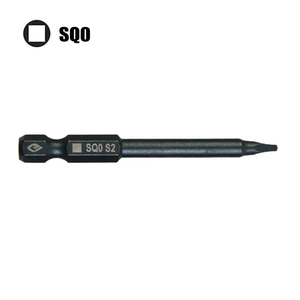 1Pcs 65mm SQ 0/1/2/3 Square Head Screwdriver Bit 6.35mm Hex Shank Strong Magnetic Electric Screwdriver Bits Hand Tool SQ0 SQ1SQ3