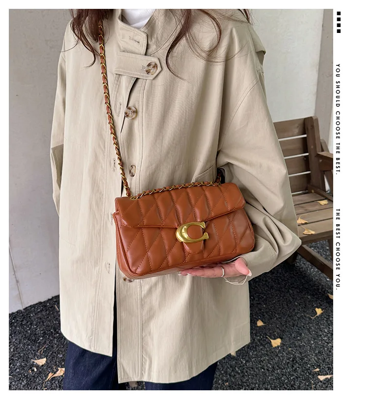 

‌2025 Luxury Quilted Crossbody Bag for Women, Chic Chain Strap Small Purse, Elegant Evening Casual Shoulder Bag