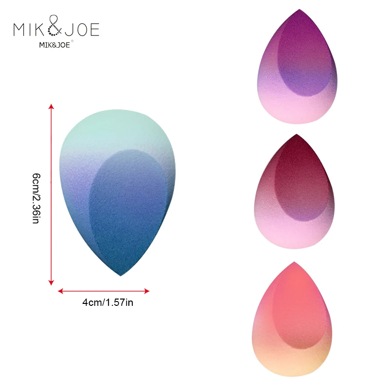 4Pcs Combination Makeup Puff Soft And Delicate Dual Use Of Dry And Wet For Home Or Travel Use