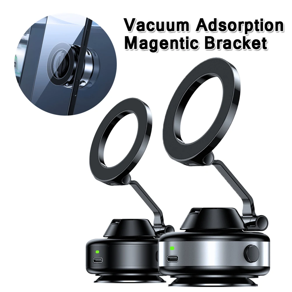 

Складное магнитное крепление для телефона, вращение на 360 градусов, вакуумная присоска, держатель для телефона с быстросъемной кнопкой, электрический GPS-кронштейн