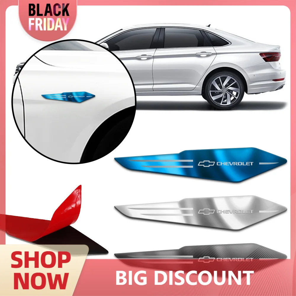 2pcs Car Emblem Fender Side Blade Sticker Decoraiton Auto Refit Accessories For Chevrolet Cruze Lacetti Captiva SS Z71 Trax Spar