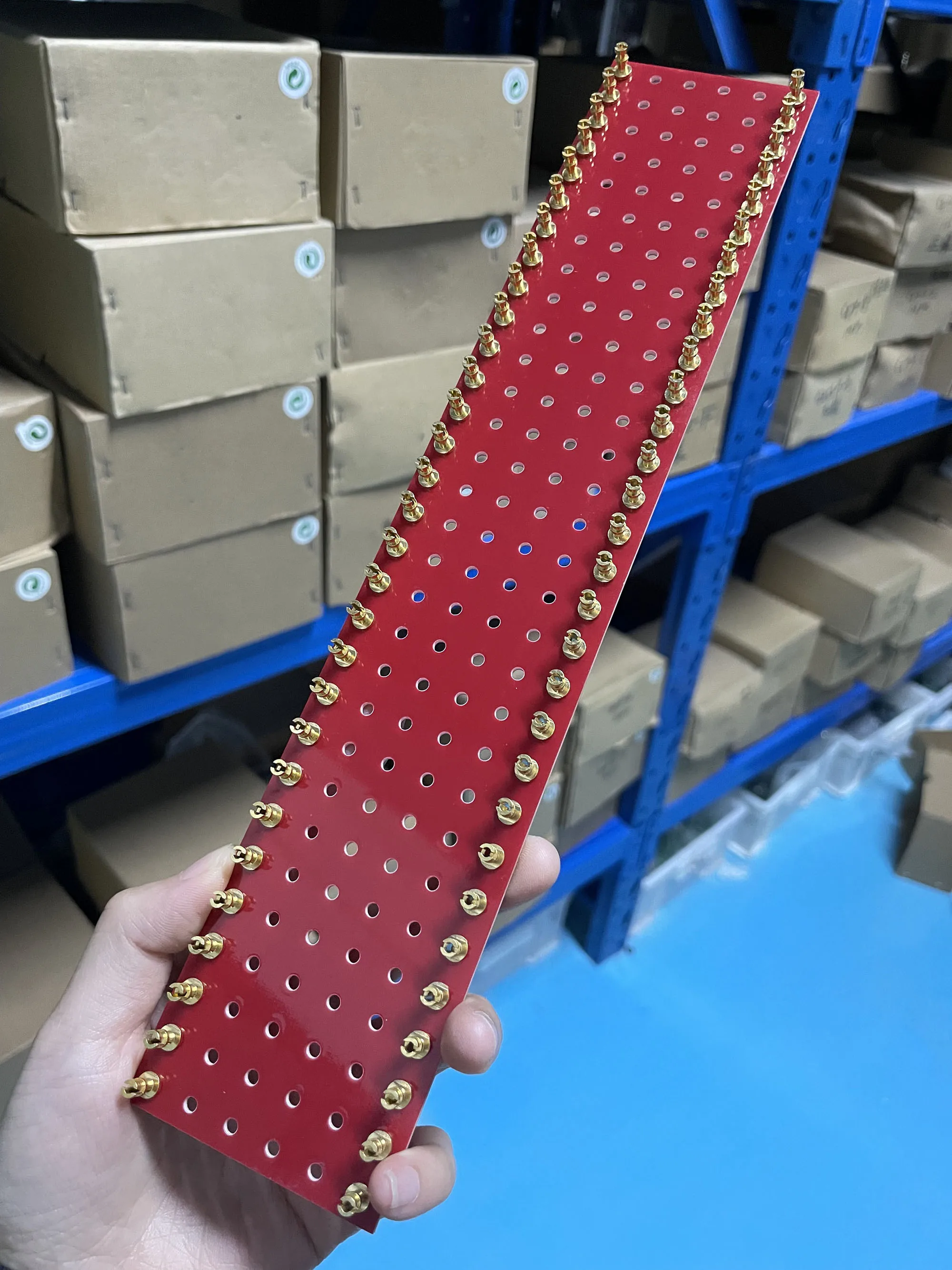 JEMOSA 1PC 60 posts Red Black Tag Strip Turret Lug Board Gold Plated For Hifi Vintage Tube Audio Guitar AMP DIY 300x60x2mm