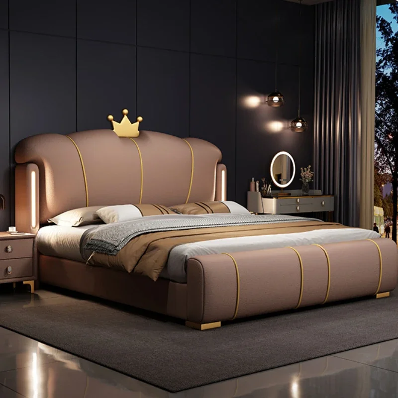 Szuflady Glamorous Podwójne Łóżko King Size Storage Sleeping Estetyczna Rama Łóżka Podwójnego Luksusowa Platforma Cama De Casal Furniture