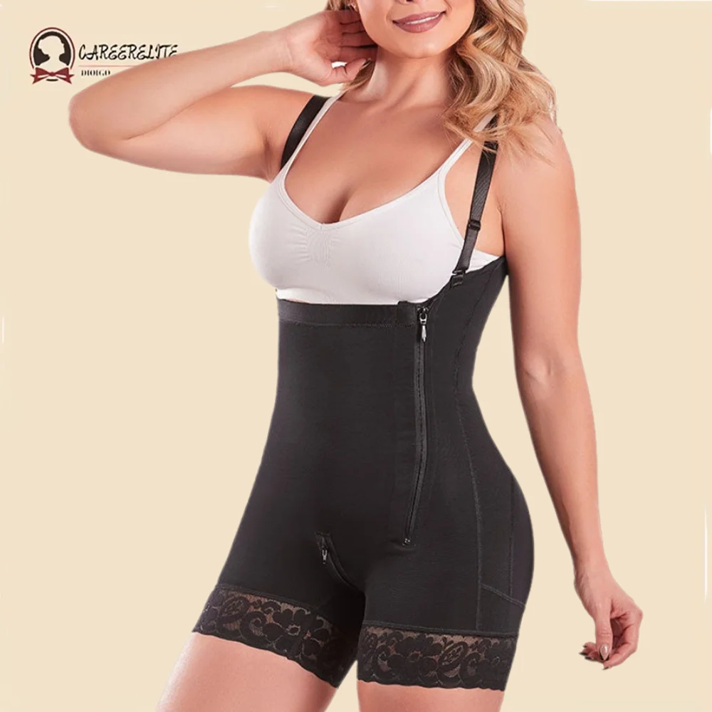 

Fajas Body Shaper for Women Compression Garment Hourglass Waist Trainer Corset Adjustable Shoulder Straps Bbl Seamless Shorts