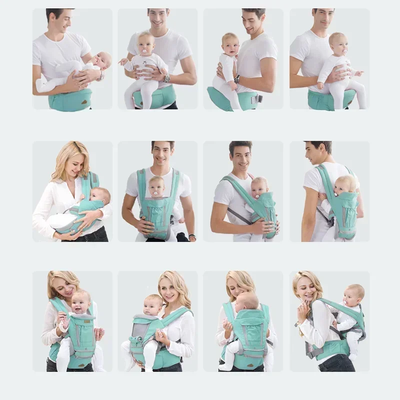Children Wrap Carrier Comfortable Baby Carrier Multi-functional Kids Hipseat Travel Infant Sling Front Facing Pad 0-3Y view 6