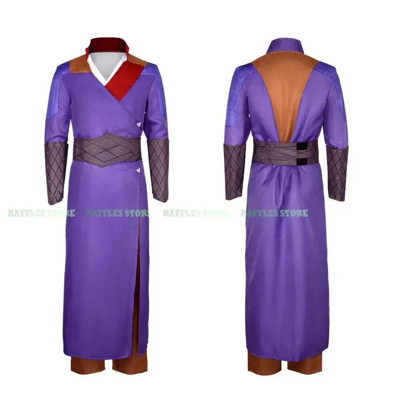 

qq38Gale Purple Robe Game Baldur Cosplay Costume Gate Disguise Adult Men Male Halloween Party Roleplay Cloth