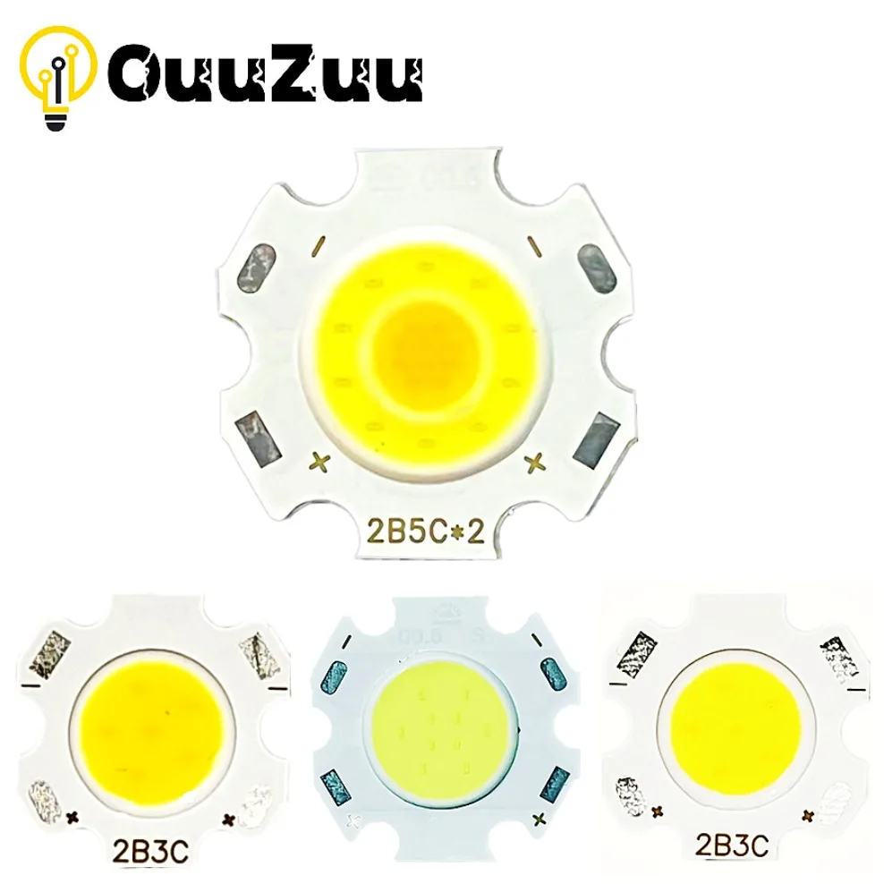 

Two Color COB LED Source Chip high power lamp beads11mm luminous surface 3W 5W 7W Light Bulb Light Lamp Spotlight Down Lamp