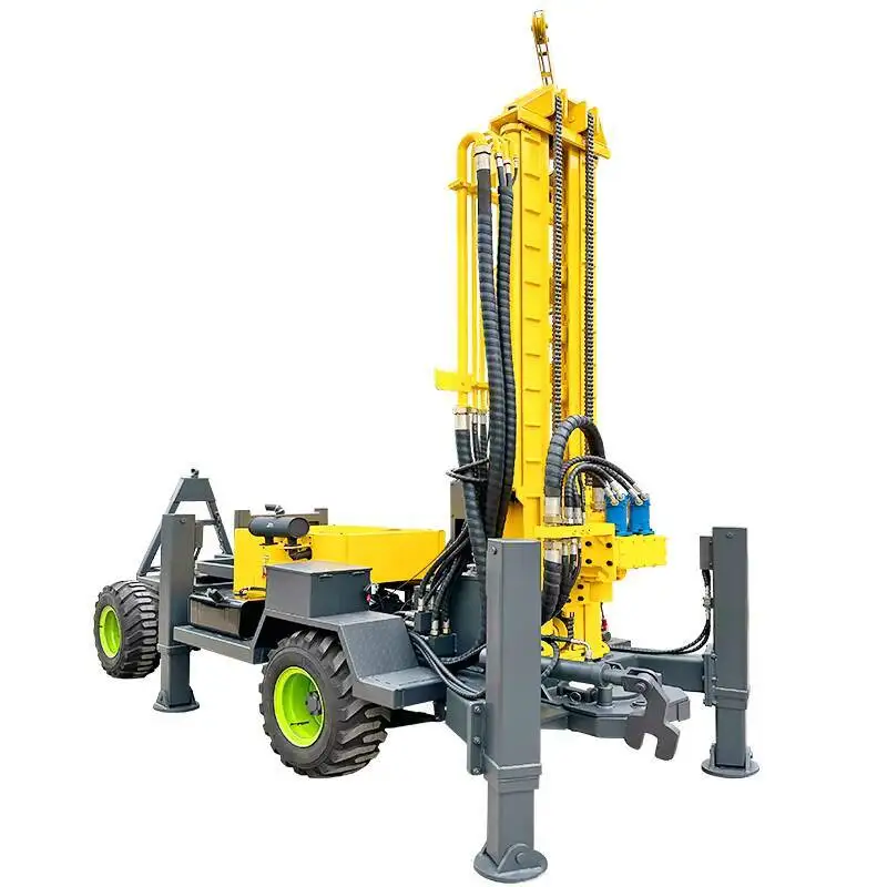 مياه ديزل محمولة تعمل بالهواء المضغوط 200 متر جهاز حفر دوار بئر عميق