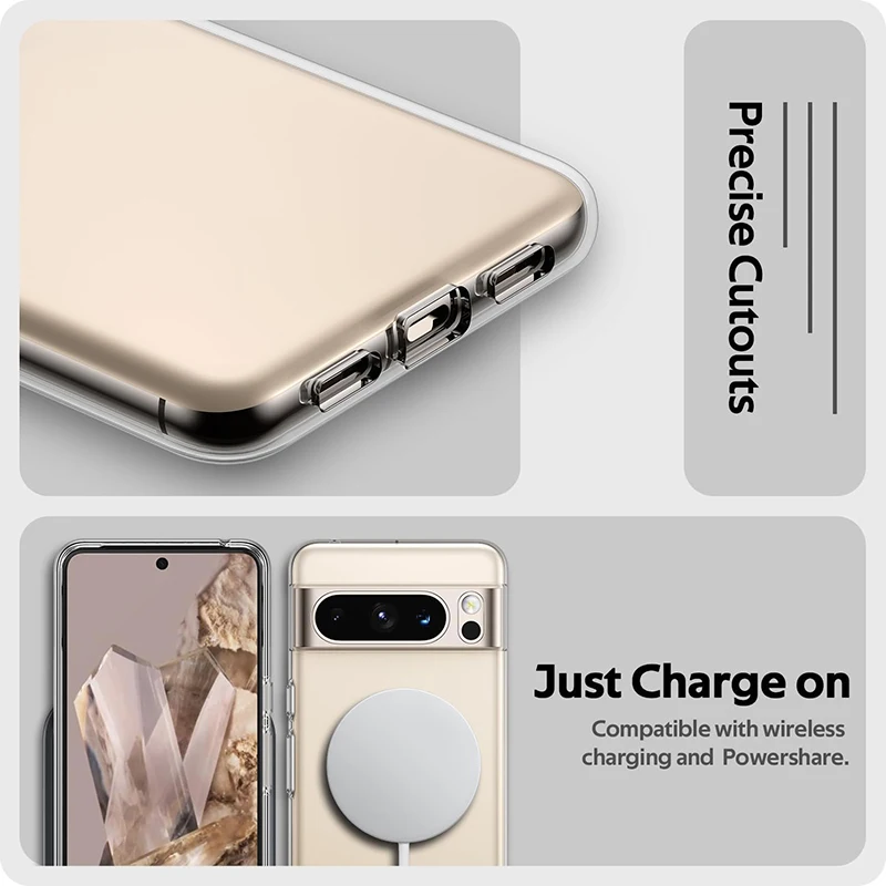 Original Clear Silicone Case For Google Pixel 8 Pro Case For Pixel 8 Pro 7A 7 Pro 6 6A 7A Shockproof Ultra Thin Back Cover Funda