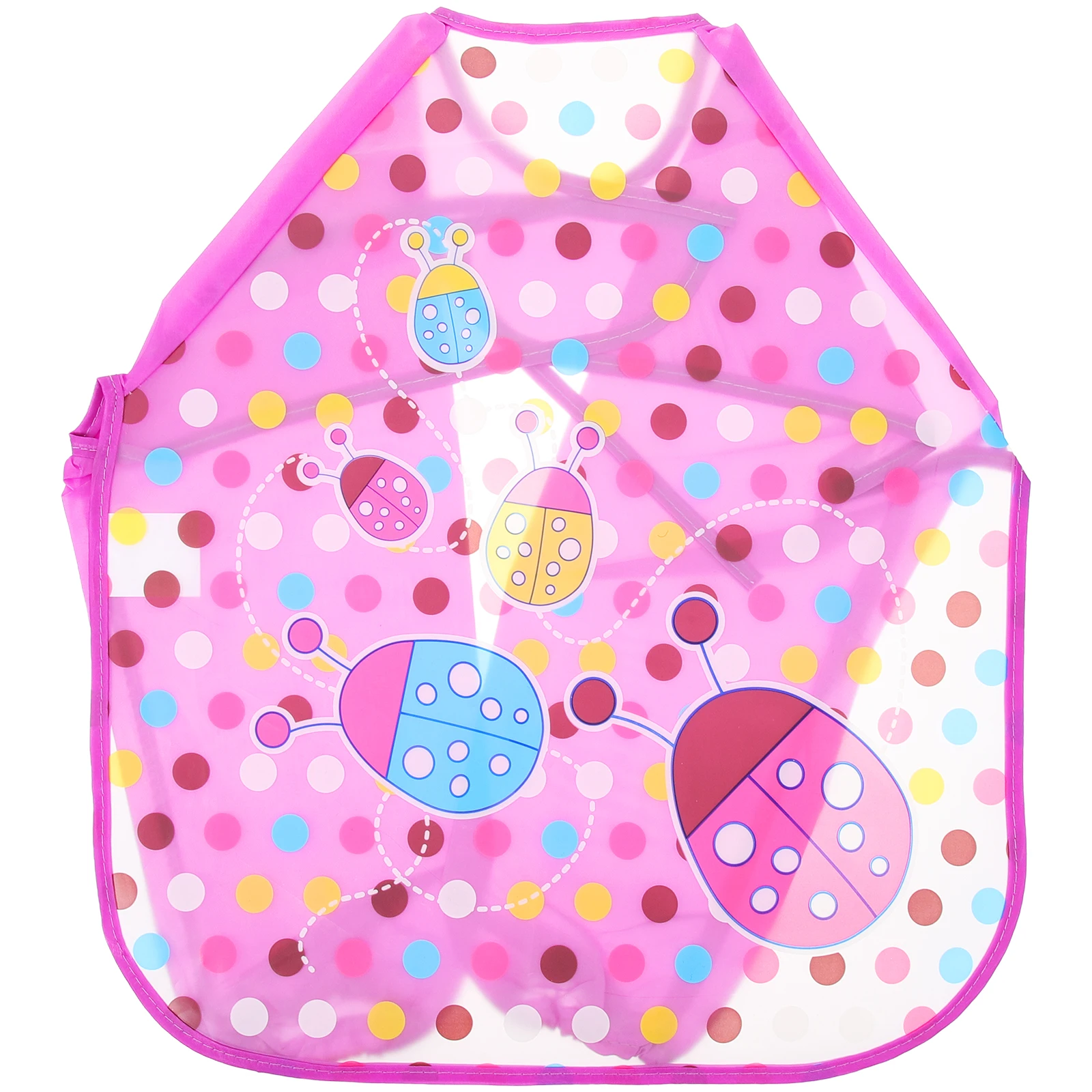 

Waterproof Children Apron Kids Painting Smock Toddler Art Bib Long Sleeves Disposable Purple EVA Material Adjustable Design