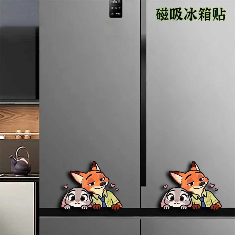 ديزني زوتوبيا مغناطيس الثلاجة المغناطيسي نيك جودي جودة عالية الكرتون البضائع ديكور المنزل الثلاجة لطيف تصميم القلب هدية #5