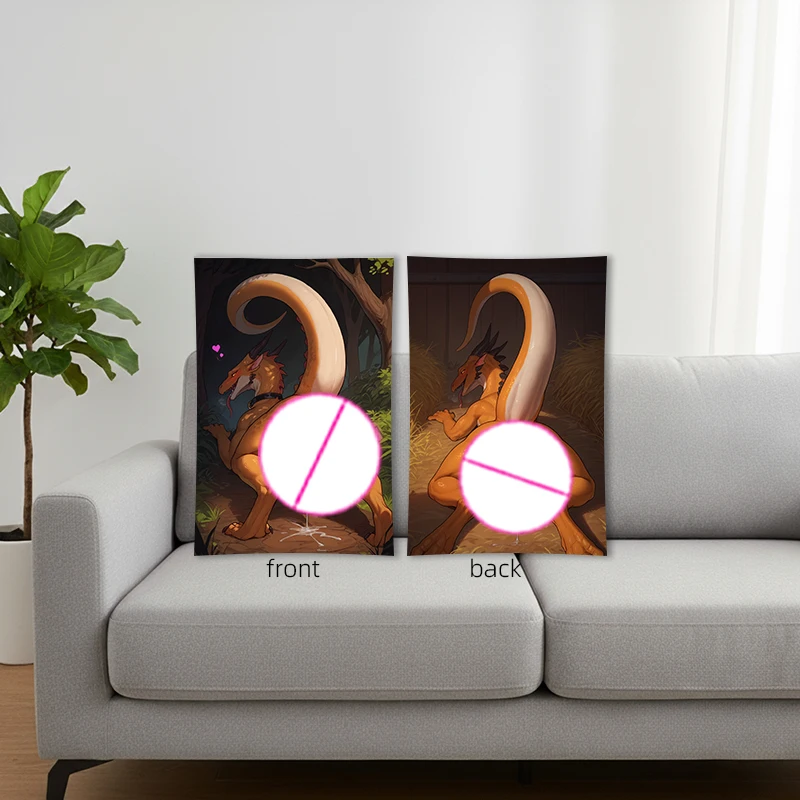 

Anime Pillowcase Dakimakura Dragons Furry Half Body Cartoon Pillow Case Double Side Print